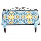 Turquoise Yellow Floral Tiles Hooks 